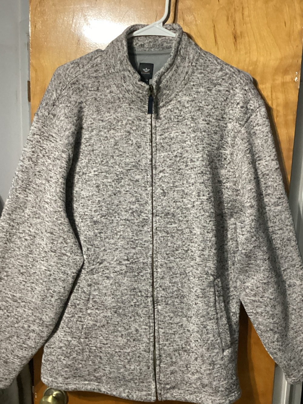 Dockers Men's Gray Heather Full-Zip Shirt Jacket